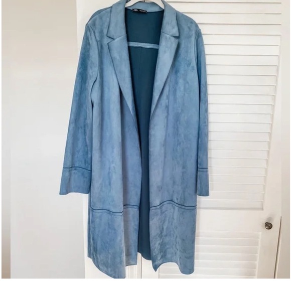 Zara Jackets & Blazers - Zara Light Blue Trench Coat